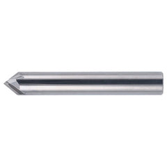 ‎3/8″ × 3/8″ × 2-1/2″ STR / RHC Solid Carbide 4-Flute Single End Chamfer Tool - Bright - Exact Tool & Supply