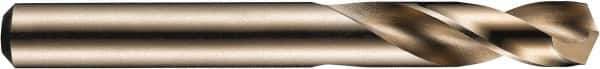 DORMER - 9mm 135° Spiral Flute High Speed Steel Screw Machine Drill Bit - Bright Finish, Right Hand Cut, 40mm Flute Length, 84mm OAL, Split Point, Straight Shank - Exact Tool & Supply