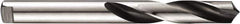 DORMER - 5.5mm 118° Spiral Flute Carbide-Tipped Screw Machine Drill Bit - Bright/Oxide Finish, Right Hand Cut, 32mm Flute Length, 71mm OAL, Four Facet Point, Tanged Shank - Exact Tool & Supply