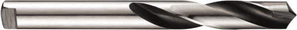 DORMER - 6.8mm 118° Spiral Flute Carbide-Tipped Screw Machine Drill Bit - Bright/Oxide Finish, Right Hand Cut, 40mm Flute Length, 80mm OAL, Four Facet Point, Tanged Shank - Exact Tool & Supply