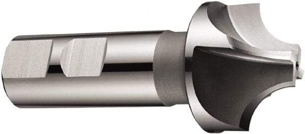 DORMER - 12mm Radius, 1.378" Mill Diam, 4 Flute Cobalt Corner Rounding End Mill - Single End, Uncoated, 3-15/16" OAL, 0.7874" Shank Diam - Exact Tool & Supply