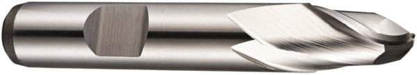 DORMER - 12mm Diam, 16mm LOC, 2 Flute Cobalt Ball End Mill - Uncoated, Single End, 73mm OAL, 12mm Shank Diam, Spiral Flute - Exact Tool & Supply