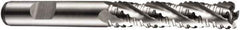DORMER - 14mm Diam, Coarse Pitch, 53mm LOC, 4 Flute Cobalt Roughing Square End Mill - Uncoated, 110mm OAL, 12mm Shank Diam, Single End, Extended Reach, 30° Helix - Exact Tool & Supply