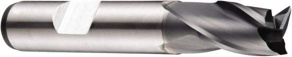DORMER - 9.5mm Diam, 11mm LOC, 3 Flute Powdered Metal Keyway End Mill - Spiral Flute, AlCrN Finish, 10mm Shank Diam, 61mm OAL, 30° Helix, Centercutting - Exact Tool & Supply