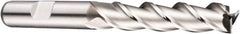 DORMER - 3 Flute Powdered Metal Roughing & Finishing Square End Mill - Uncoated, Weldon Shank, 40° Helix, Centercutting, Extra Long Length - Exact Tool & Supply