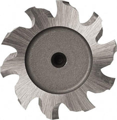 DORMER - 1-3/8" Diam x 1/4" Face Width, Cobalt, 12 Teeth, Shank Connection Woodruff Keyseat Cutter - Uncoated, 1/2" Shank, Staggered Teeth - Exact Tool & Supply