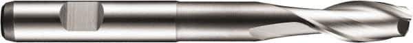DORMER - 16mm Diam, 32mm LOC, 2 Flute Cobalt Keyway End Mill - Spiral Flute, Uncoated, 16mm Shank Diam, 123mm OAL, 30° Helix, Centercutting - Exact Tool & Supply