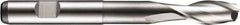 DORMER - 16mm Diam, 32mm LOC, 2 Flute Cobalt Keyway End Mill - Spiral Flute, Uncoated, 16mm Shank Diam, 123mm OAL, 30° Helix, Centercutting - Exact Tool & Supply