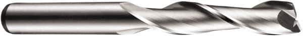 DORMER - 2 Flute Cobalt Roughing & Finishing Square End Mill - Uncoated, Straight Shank, 30° Helix, Centercutting, Extra Long Length - Exact Tool & Supply