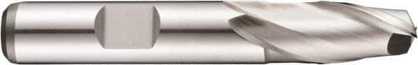 DORMER - 18mm Diam, 19mm LOC, 2 Flute Powdered Metal Keyway End Mill - Spiral Flute, Uncoated, 16mm Shank Diam, 79mm OAL, 30° Helix, Centercutting - Exact Tool & Supply