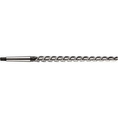 DORMER - 12mm Pin, 0.6304" Diam, 0.4649" Small End, Morse Taper Shank, 210mm Flute, Taper Pin Reamer - Exact Tool & Supply