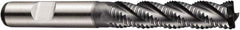 DORMER - 20mm Diam, Coarse Pitch, 75mm LOC, 4 Flute Powdered Metal Roughing Square End Mill - AlCrN Finish, 141mm OAL, 20mm Shank Diam, Single End, Extended Reach, Centercutting, 35° Helix - Exact Tool & Supply