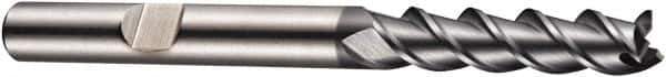 DORMER - 4 Flute Powdered Metal Roughing & Finishing Square End Mill - AlCrN Finish, Weldon Shank, 45° Helix, Centercutting, Extra Long Length - Exact Tool & Supply
