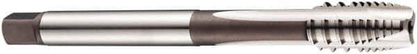 DORMER - M20x2.50 Metric Coarse, 3 Flute, Bright Finish, Cobalt Spiral Point Tap - Plug Chamfer, Right Hand Thread, 140mm OAL, 30mm Thread Length, 16mm Shank Diam, 6H Class of Fit, Series E266 - Exact Tool & Supply