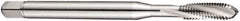 DORMER - M10x1.50 Metric Coarse 3 Flute 6H Bottoming Spiral Flute Tap - Cobalt, Bright Finish, 100mm OAL, Right Hand Flute, Right Hand Thread, Series E207 - Exact Tool & Supply