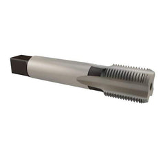 DORMER - 3/8-19" BSPP, 4 Flutes, Bottoming Chamfer, Bright Finish, High Speed Steel British Standard Pipe Tap - 0.3543" Square Size, Series E119 - Exact Tool & Supply