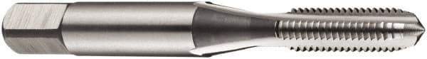 DORMER - M15x1.00 Metric Fine 6H 4 Flute Bright Finish High Speed Steel Straight Flute Standard Hand Tap - Bottoming, Right Hand Thread, 70mm OAL, 16mm Thread Length, Oversize - Exact Tool & Supply