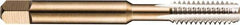 DORMER - 1-3/8 - 6 UNC 2B/3B 4 Flute Bright Finish High Speed Steel Straight Flute Standard Hand Tap - Bottoming, Right Hand Thread, 6-1/16" OAL, 1.87" Thread Length, H4 Limit, Oversize - Exact Tool & Supply