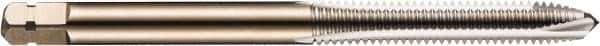 DORMER - 9/16-18 UNF, 3 Flute, Bright Finish, Powdered Metal Spiral Point Tap - Plug Chamfer, Right Hand Thread, 3-19/32" OAL, 63/64" Thread Length, 0.429" Shank Diam, 3B Class of Fit, Series E035 - Exact Tool & Supply