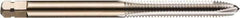 DORMER - 9/16-18 UNF, 3 Flute, Bright Finish, Powdered Metal Spiral Point Tap - Plug Chamfer, Right Hand Thread, 3-19/32" OAL, 63/64" Thread Length, 0.429" Shank Diam, 3B Class of Fit, Series E035 - Exact Tool & Supply