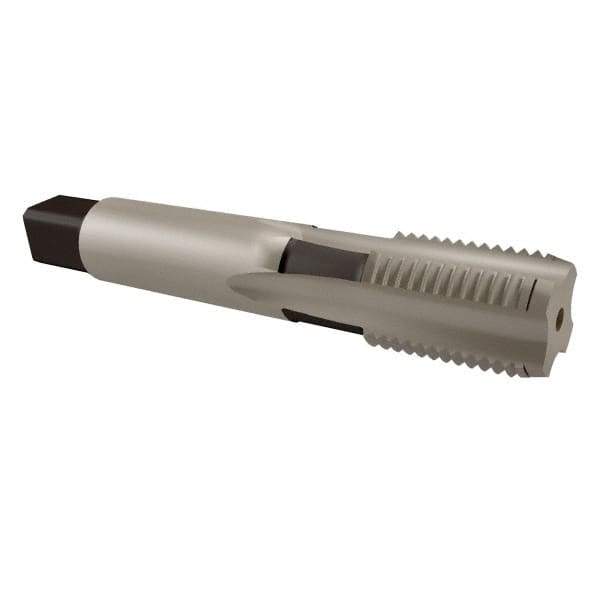 DORMER - 1/4-19" BSPP, 4 Flutes, Bottoming Chamfer, Bright Finish, High Speed Steel British Standard Pipe Tap - 0.3543" Square Size, Series E119 - Exact Tool & Supply