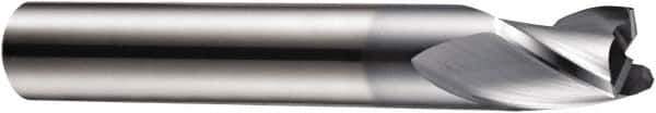 DORMER - 4.8mm Diam, 6mm LOC, 3 Flute Solid Carbide Keyway End Mill - Spiral Flute, AlCrN Finish, 6mm Shank Diam, 54mm OAL, 30° Helix, Centercutting - Exact Tool & Supply