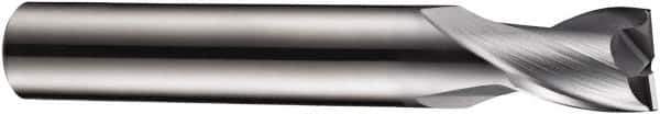 DORMER - 4mm Diam, 5mm LOC, 2 Flute Solid Carbide Keyway End Mill - Spiral Flute, AlCrN Finish, 6mm Shank Diam, 54mm OAL, 30° Helix, Centercutting - Exact Tool & Supply