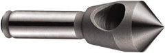 DORMER - 14mm Head Diam, 8mm Shank Diam, 1 Flute 90° Cobalt Countersink - Bright Finish, 48mm OAL, Single End, Straight Shank, Right Hand Cut - Exact Tool & Supply