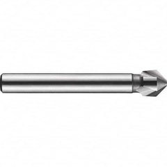 DORMER - 6mm Shank Diam, 3 Flute 90° High Speed Steel Countersink - Exact Tool & Supply
