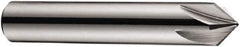 DORMER - 10mm Shank Diam, 7 Flute 90° High Speed Steel Countersink - Bright Finish, 56mm OAL, Single End, Straight Shank, Right Hand Cut - Exact Tool & Supply