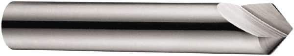 DORMER - 25mm Head Diam, 12mm Shank Diam, 1 Flute 90° High Speed Steel Countersink - Bright Finish, 75mm OAL, Single End, Straight Shank, Right Hand Cut - Exact Tool & Supply