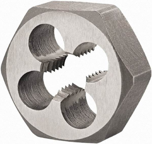 DORMER - M24x2.00 Metric Fine Thread, Right Hand Thread, Hex Rethreading Die - High Speed Steel, 15/16" Thick, Series F312 - Exact Tool & Supply