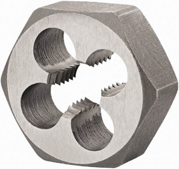 DORMER - M7x1.00 Metric Coarse Thread, Right Hand Thread, Hex Rethreading Die - High Speed Steel, Series F202 - Exact Tool & Supply