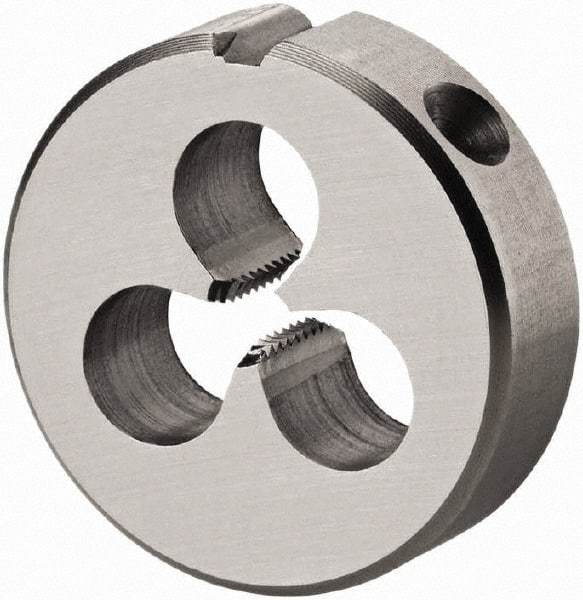 DORMER - M20x2.50 Metric Coarse Thread, High Speed Steel Round Die - 18mm Thick, Right Hand Thread, Series F100 - Exact Tool & Supply