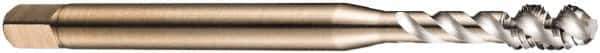 DORMER - #8-36 UNF 3 Flute 2B Bottoming Spiral Flute Tap - Cobalt, Bright Finish, 63mm OAL, Right Hand Flute, Right Hand Thread, Series EX30 - Exact Tool & Supply