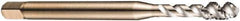 DORMER - #8-36 UNF 3 Flute 2B Bottoming Spiral Flute Tap - Cobalt, Bright Finish, 63mm OAL, Right Hand Flute, Right Hand Thread, Series EX30 - Exact Tool & Supply