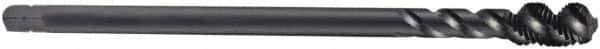 DORMER - M28x1.50 Metric Fine 4 Flute 6H Bottoming Spiral Flute Tap - Cobalt, Oxide Finish, 140mm OAL, Right Hand Flute, Right Hand Thread, Series EX11 - Exact Tool & Supply