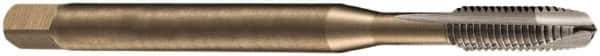 DORMER - 7/8-14 UNF, 4 Flute, Bright Finish, Cobalt Spiral Point Tap - Bottoming Chamfer, Right Hand Thread, 140mm OAL, 34mm Thread Length, 18mm Shank Diam, 2B Class of Fit, Series EP30 - Exact Tool & Supply