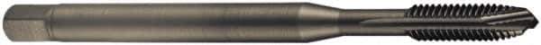 DORMER - 1-8 UNC, 4 Flute, Oxide Finish, Cobalt Spiral Point Tap - Plug Chamfer, Right Hand Thread, 160mm OAL, 38mm Thread Length, 18mm Shank Diam, 2B Class of Fit, Series EP21 - Exact Tool & Supply