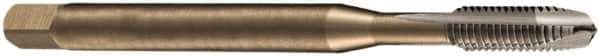 DORMER - 7/16-14 UNC, 3 Flute, Bright Finish, Cobalt Spiral Point Tap - Plug Chamfer, Right Hand Thread, 100mm OAL, 20mm Thread Length, 8mm Shank Diam, 2B Class of Fit, Series EP20 - Exact Tool & Supply
