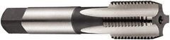 DORMER - 1/8-28" BSPT, 3 Flutes, Bottoming Chamfer, Bright Finish, High Speed Steel British Standard Pipe Tap - 0.315" Shank Diam, 0.248" Square Size, Series E550 - Exact Tool & Supply