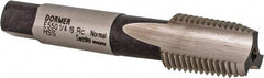 DORMER - 1/4-19" BSPT, 3 Flutes, Bottoming Chamfer, Bright Finish, High Speed Steel British Standard Pipe Tap - 0.3937" Shank Diam, 0.315" Square Size, Series E550 - Exact Tool & Supply