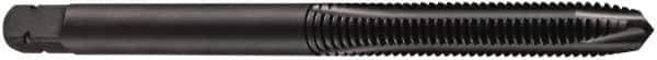 DORMER - BA10x0.35 BA, 2 Flute, Oxide Finish, High Speed Steel Spiral Point Tap - Plug Chamfer, Right Hand Thread, 41mm OAL, 7mm Thread Length, 2.5mm Shank Diam, Series E545 - Exact Tool & Supply