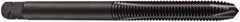 DORMER - BA10x0.35 BA, 2 Flute, Oxide Finish, High Speed Steel Spiral Point Tap - Plug Chamfer, Right Hand Thread, 41mm OAL, 7mm Thread Length, 2.5mm Shank Diam, Series E545 - Exact Tool & Supply