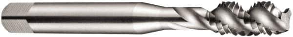 DORMER - 1/4-26 BSF 3 Flute Bottoming Spiral Flute Tap - High Speed Steel, Oxide Finish, 66mm OAL, Right Hand Flute, Right Hand Thread, Series E538 - Exact Tool & Supply