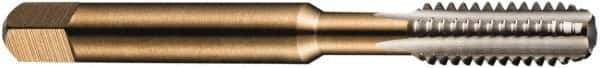 DORMER - 1-1/4 - 12 UNF 2B 4 Flute Bright Finish High Speed Steel Straight Flute Machine Tap - Bottoming, Right Hand Thread, 151mm OAL, 41mm Thread Length, Oversize - Exact Tool & Supply