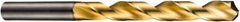 DORMER - 3mm 130° Solid Carbide Jobber Drill - TiN Finish, Right Hand Cut, Spiral Flute, Straight Shank, 61mm OAL, CDX Point - Exact Tool & Supply
