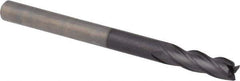 DORMER - 4 Flute Solid Carbide Roughing & Finishing Square End Mill - TiAlN Finish, Weldon Shank, 30° Helix, Centercutting, Regular Length - Exact Tool & Supply