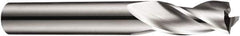 DORMER - 12mm, 25mm LOC, 12mm Shank Diam, 73mm OAL, 3 Flute, Solid Carbide Square End Mill - Single End, Bright Finish, Spiral Flute, 30° Helix, Centercutting, Right Hand Cut, Right Hand Flute, Series S903 - Exact Tool & Supply