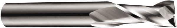 DORMER - 20mm, 38mm LOC, 20mm Shank Diam, 104mm OAL, 2 Flute, Solid Carbide Square End Mill - Single End, Bright Finish, Spiral Flute, 30° Helix, Centercutting, Right Hand Cut, Right Hand Flute, Series S902 - Exact Tool & Supply